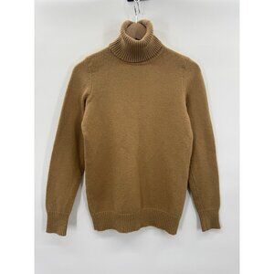 Vintage Gap Women Medium Turtleneck Sweater Stretch Tan Y2K Retro Preppy Cottage